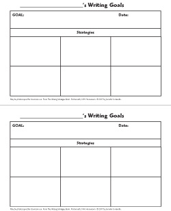Writing Goals Form