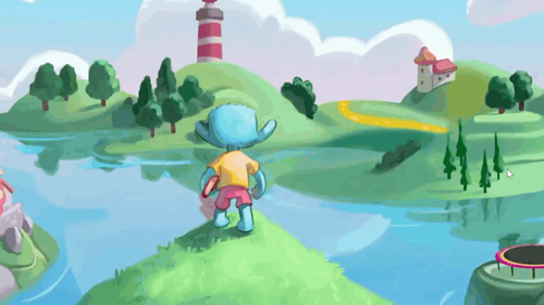 Math monster going on a journey.