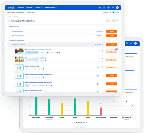 Two screenshots of teacher tools.