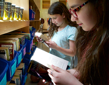 Classroom library books and reading materials